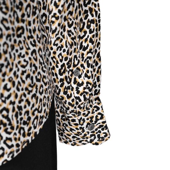 J. Crew Women's Shirt Button Up Animal Print Silk Long Sleeve Blouse Top Size S - Picture 9 of 9